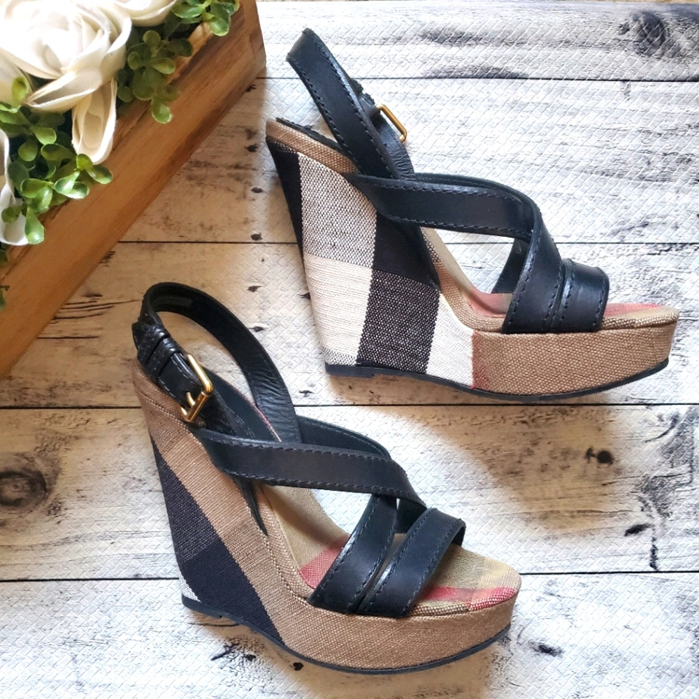 Burberry Black Warlow Wedge